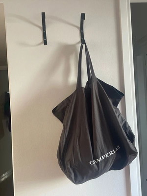 Camper tote bag large, sturdy, grey and black