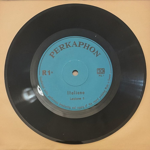 Perkaphon Italian Educational 7" 33 RPM Record used