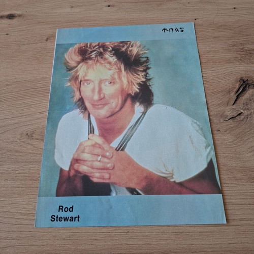 Cher Rod Stewart Poster from 90s Flash Magazine used