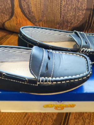 Moccasins size 33 used, blue