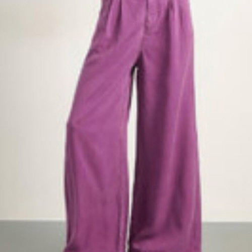 Attrattivo women's summer wide-leg pants mauve new XS