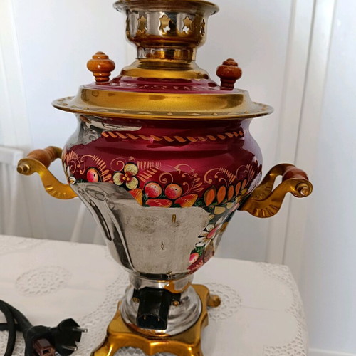 Russian samovar used, probably not working