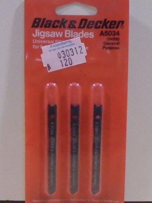 Black & Decker Σετ με Τρία Πριονάκια Σέγας 7cm Καινούργιο για Χαλυβδοσίδηρο