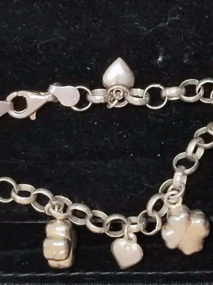 Women's silver 925 chain bracelet new, 19.5cm