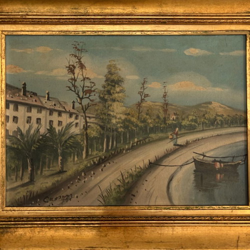 Vintage acrylic painting on canvas, like new