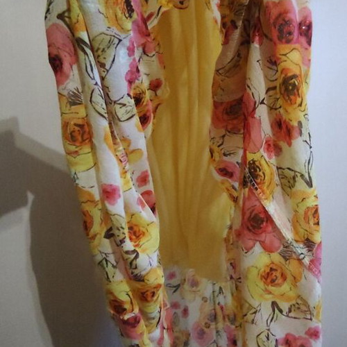 Long colorful wrap dress like new, size M