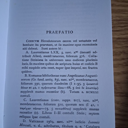 Herodoti Historiae Oxford Classical Texts volumes one and two