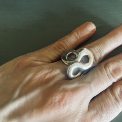 Silver ring 925 handmade, like new with authenticity stamp