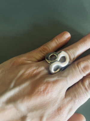 Silver ring 925 handmade, like new with authenticity stamp