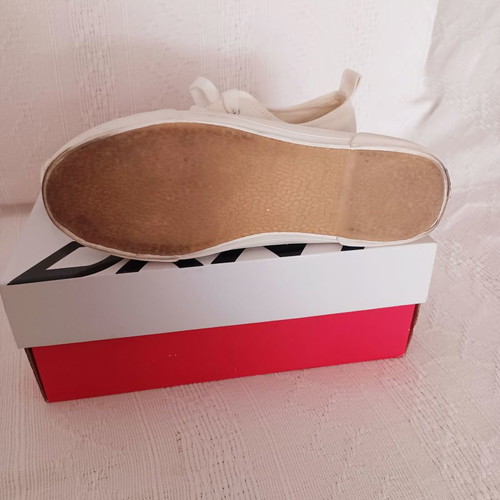 DKNY athletic shoes used, beige, size 36