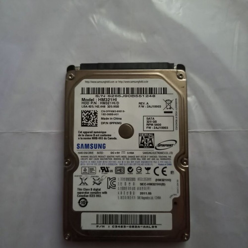 Samsung HM321HI Sata 2,5 HDD 320 GB μεταχειρισμένο