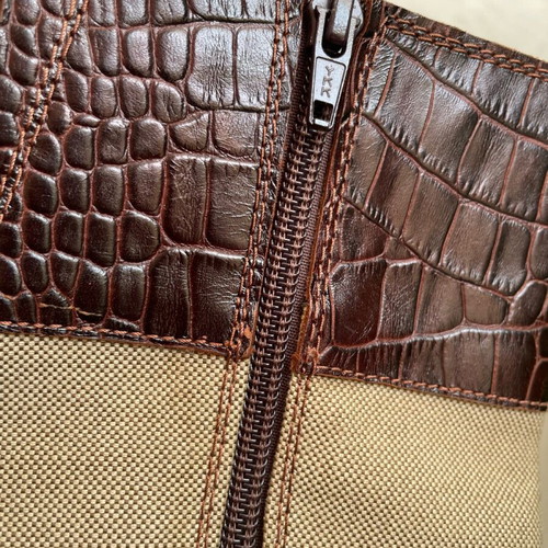 Prada brown crocodile pattern boots size 36 used, real leather