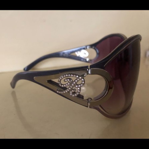 Blumarine mask sunglasses dark lilac color, like new