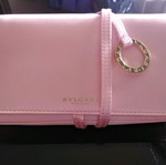 Τσαντάκι Bvlgari perfume καινούργιο, σατέν ροζ με dust bag