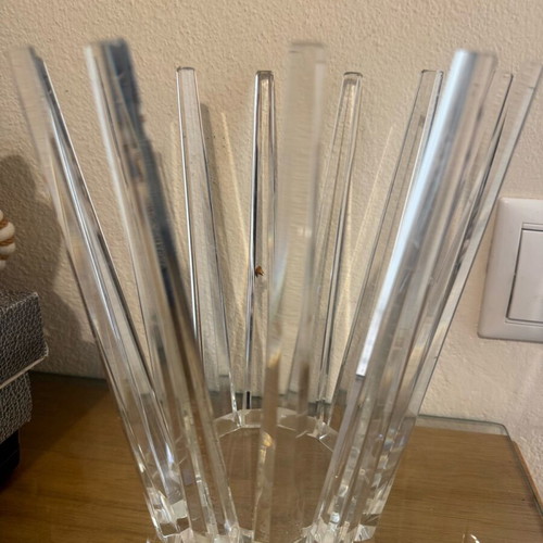 Two decorative crystal candlesticks like new