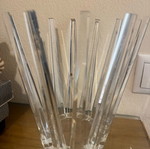 Two decorative crystal candlesticks like new