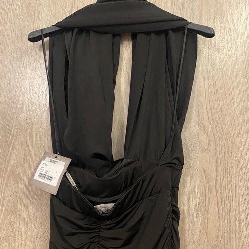 Luna dress Mind Matter new, black, jersey fabric, V neckline
