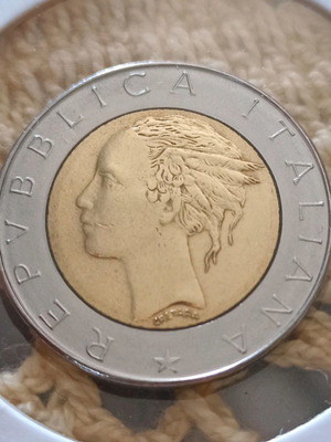500 Lire Coin Italy 1984 used