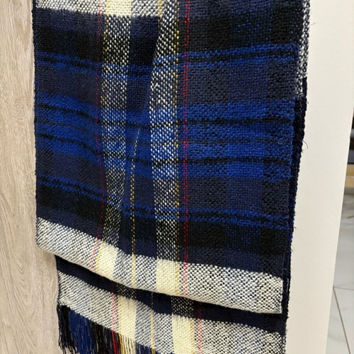 Stradivarius scarf like new, white and blue