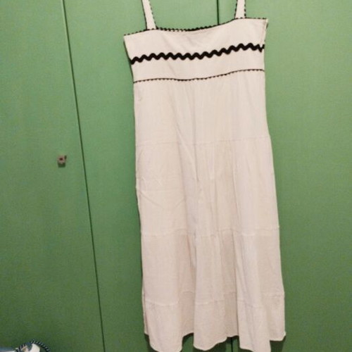 Kate London dress cream crinkled cotton new, size XL
