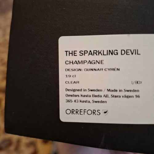 Orrefors The Sparkling Devil Blue & Clear glasses