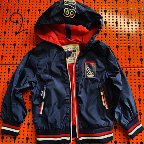 Alouette thin jacket for 2-year-old boy, blue