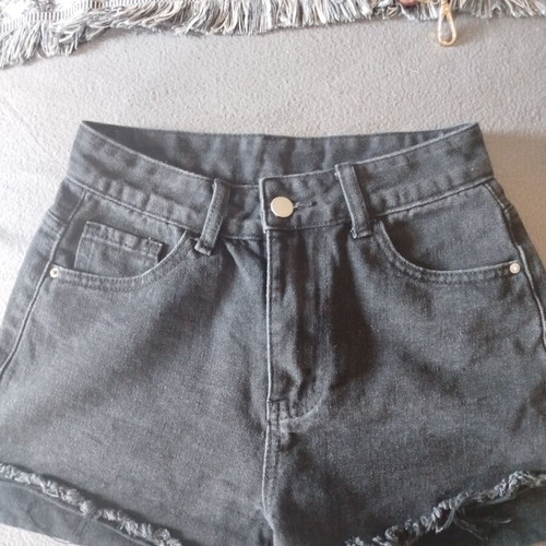 Shein black denim shorts new, size XS
