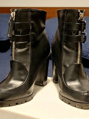 High ankle boots used, black, size 39