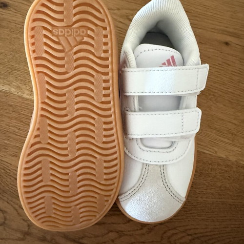 Adidas VL COURT3.0 CF kids sneakers, white and pink, size 25