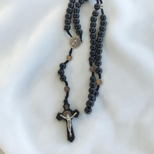 Crucifix with Wooden Beads new