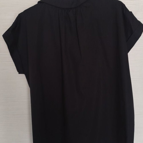 Black blouse one size like new with necklace gift
