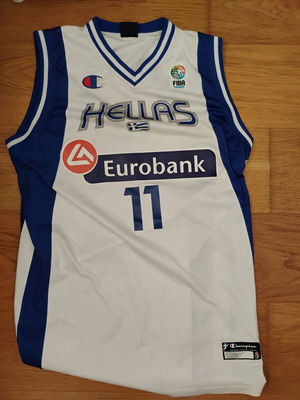 Authentic Greece National Basketball Jersey 2XL used