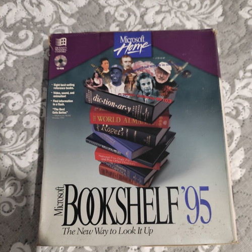 Microsoft Bookshelf '95 CD-ROM software like new for Windows 95 and 3.1
