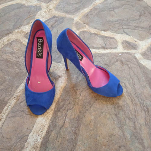 Bozikis blue suede pumps size 37 used