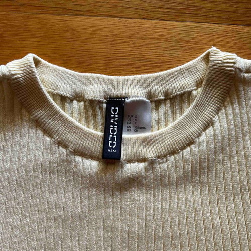 Divided H&M beige elastic blouse like new, size S
