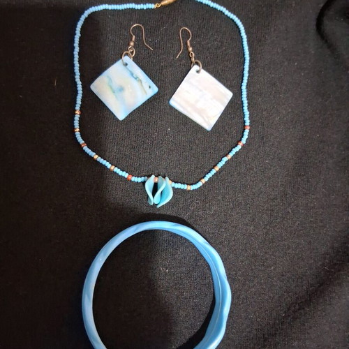 Women's summer set 80's like new, turquoise