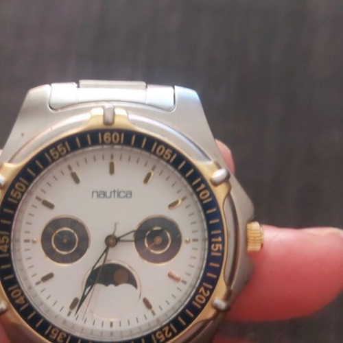 Nautica vintage men's watch like new with moon phase indicator