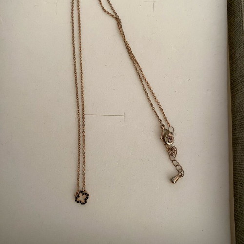 Cross necklace with blue zircon like new