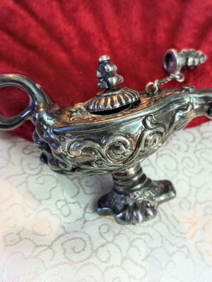 Antique 925 Silver Lamp used