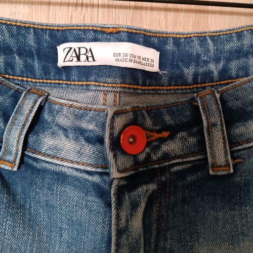 Zara Z1975 ripped jeans like new, blue mid waist size M