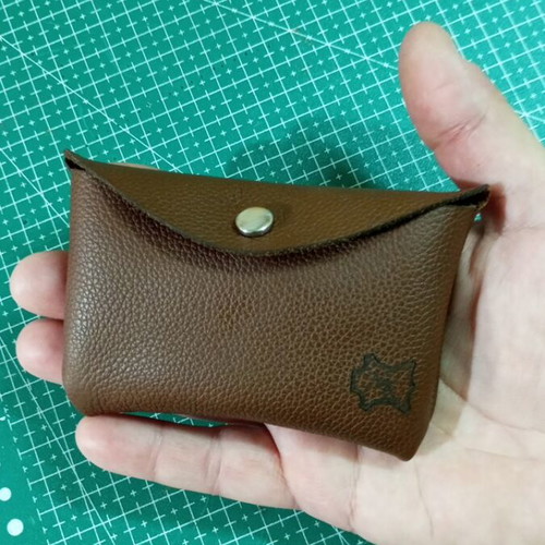 Handmade wallet from genuine soft cow leather, new, brown
