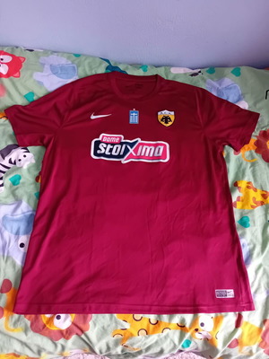 ΑΕΚ φανέλα ποδοσφαίρου Nike 2022 Vida μεταχειρισμένη, συλλεκτική, μέγεθος XXL