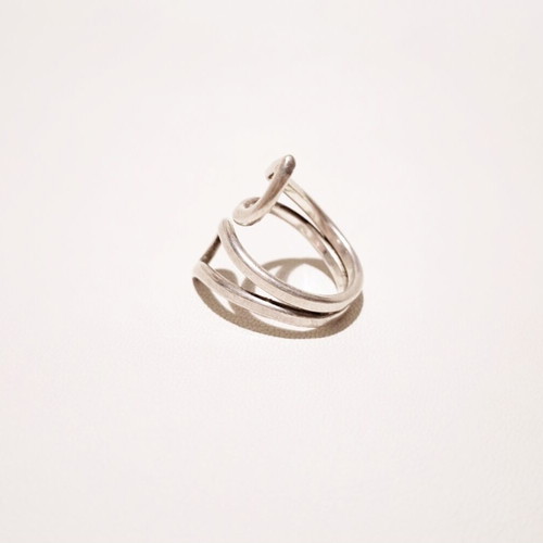 Silver 925 adjustable ring, silver tone