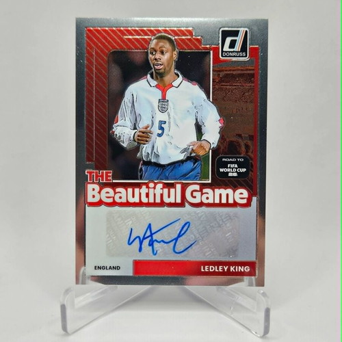 Panini Donruss Road to World Cup Ledley King Autograph card like new