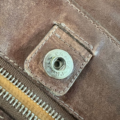 Prada messenger bag, genuine leather, brown