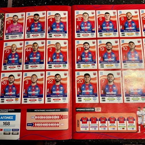 Panini Super League 2024-25 album used, 100% complete