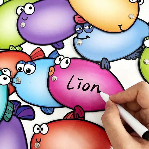Fishing game new with magnetic rods and erasable markers