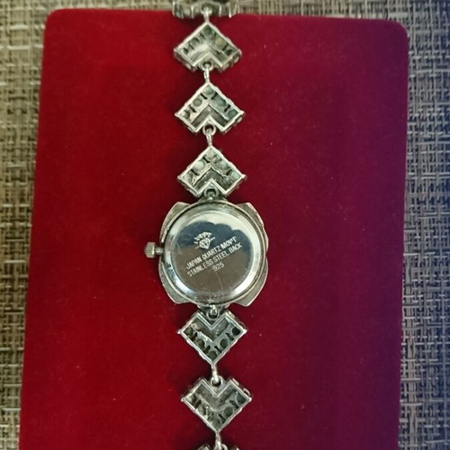 Silver women's watch 925 with turquoise and marcasite new