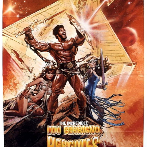 Hercules Lou Ferrigno Authentic Movie Poster 1983 used