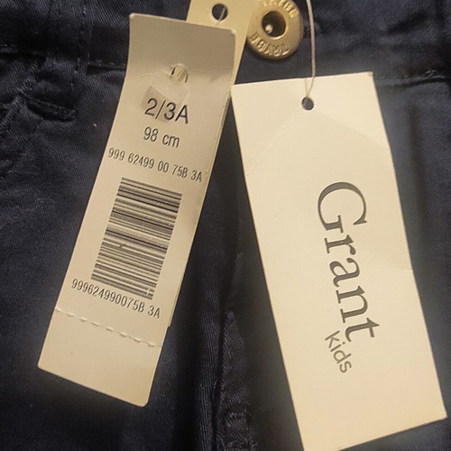 Grant pants new for boys 2-3 years, dark blue, 98 cm